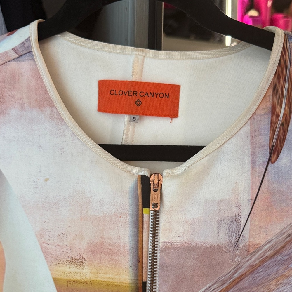Clover Canyon Asymmetrical Dress in Multicolor Abstract - Picture 3 of 5